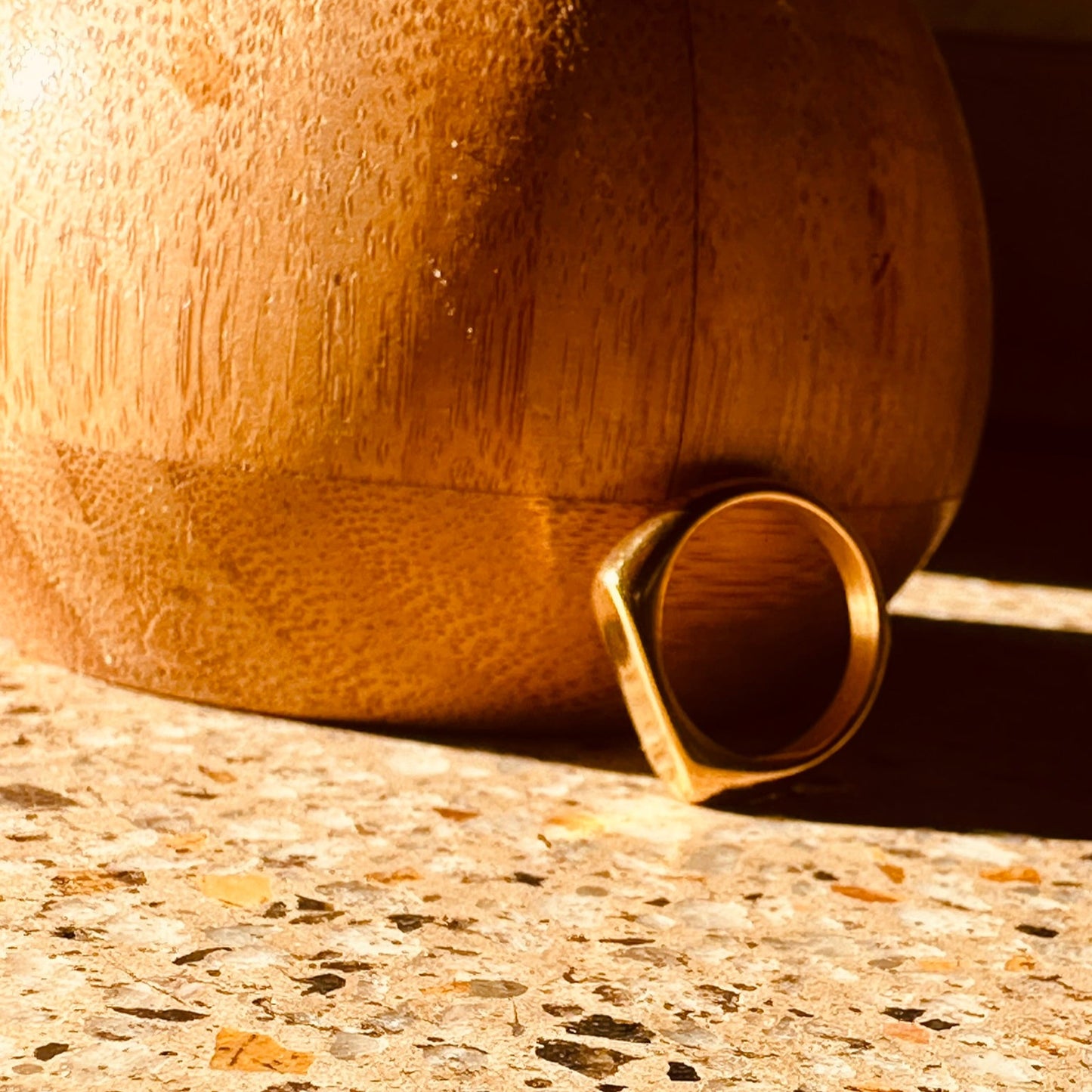 Aurora Minimalist Gold Plated Stainless Steel Ring